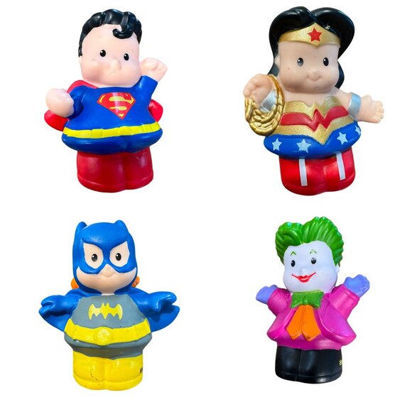 DC Comics Fisher-Price Little People Heroes Villains 6 Pc Batman Superman Joker - Picture 6 of 15